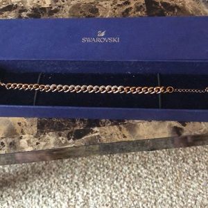Rose gold Swarovski tennis bracelet with box